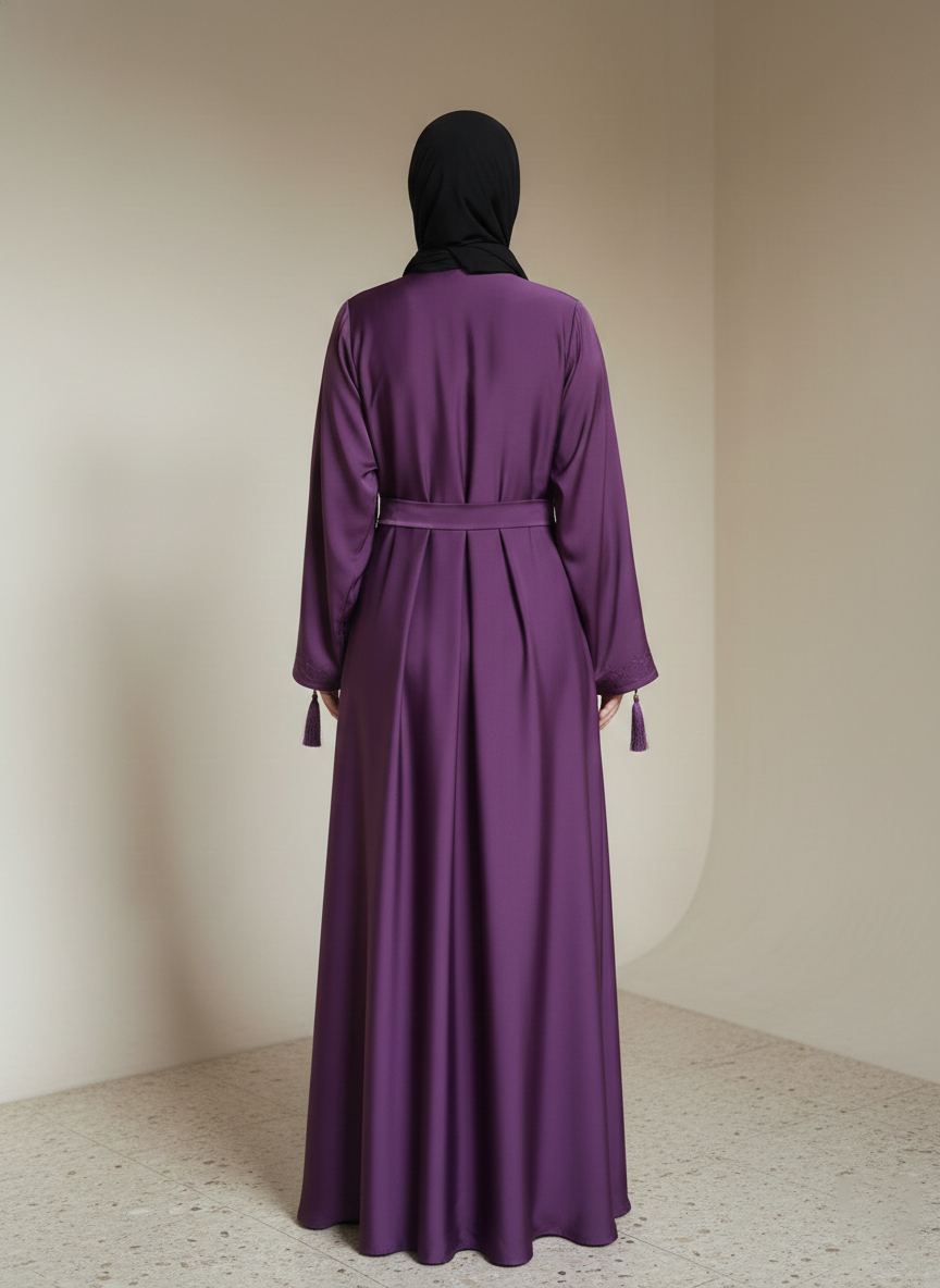 The Amethyst Tassel-Detail Abaya + Hijab