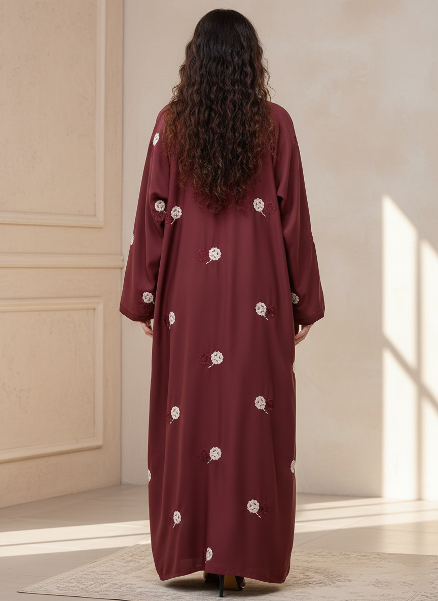 The Lylia Tulip Embroidered Abaya