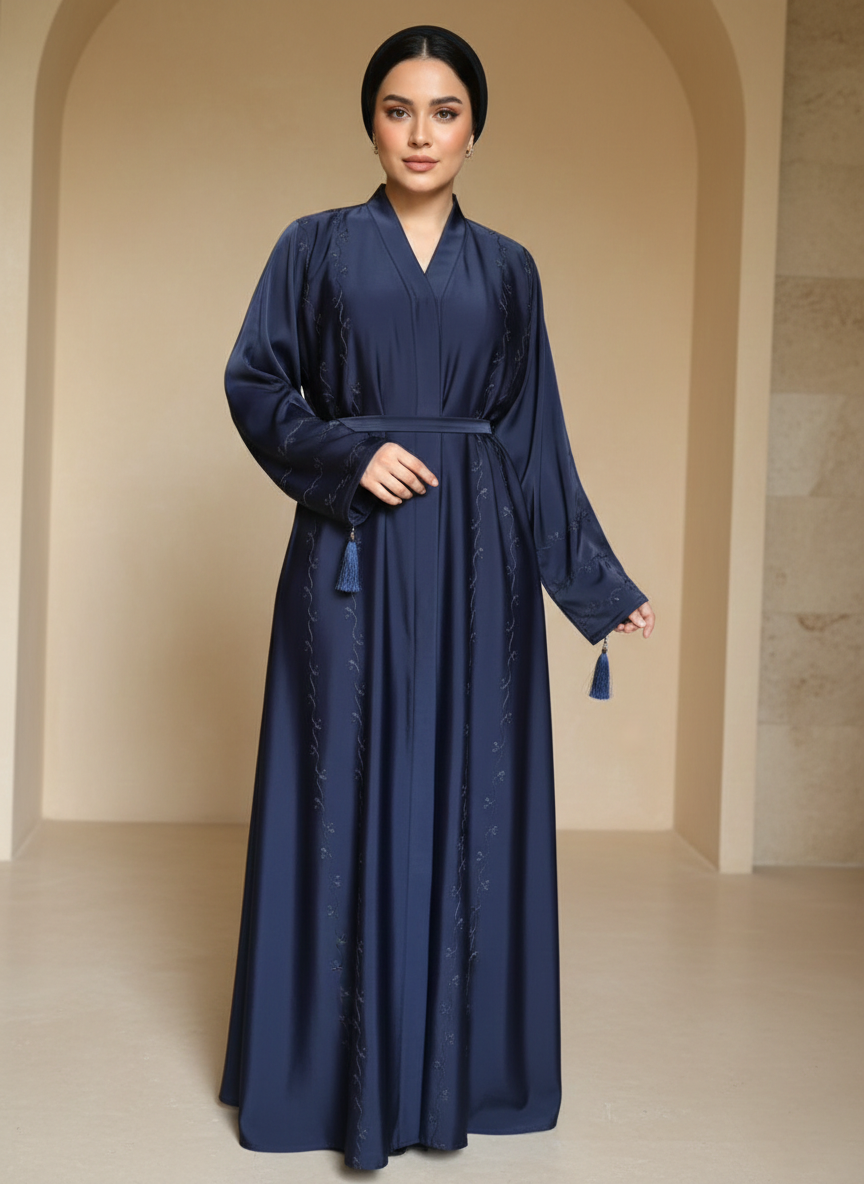 The Midnight Serene Abaya + Hijaab