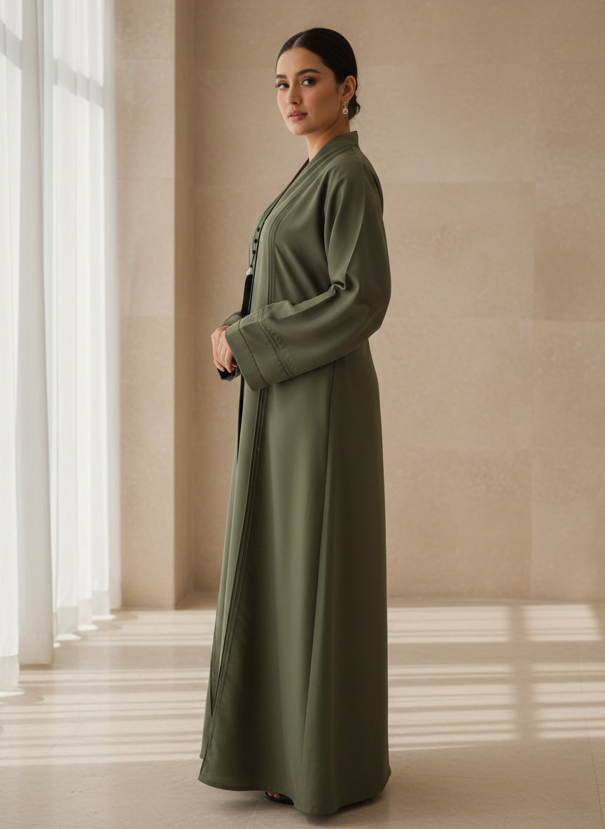 The Sage Meridian Pleated Abaya
