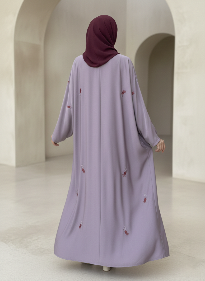 The Lylia Tulip Embroidered Abaya
