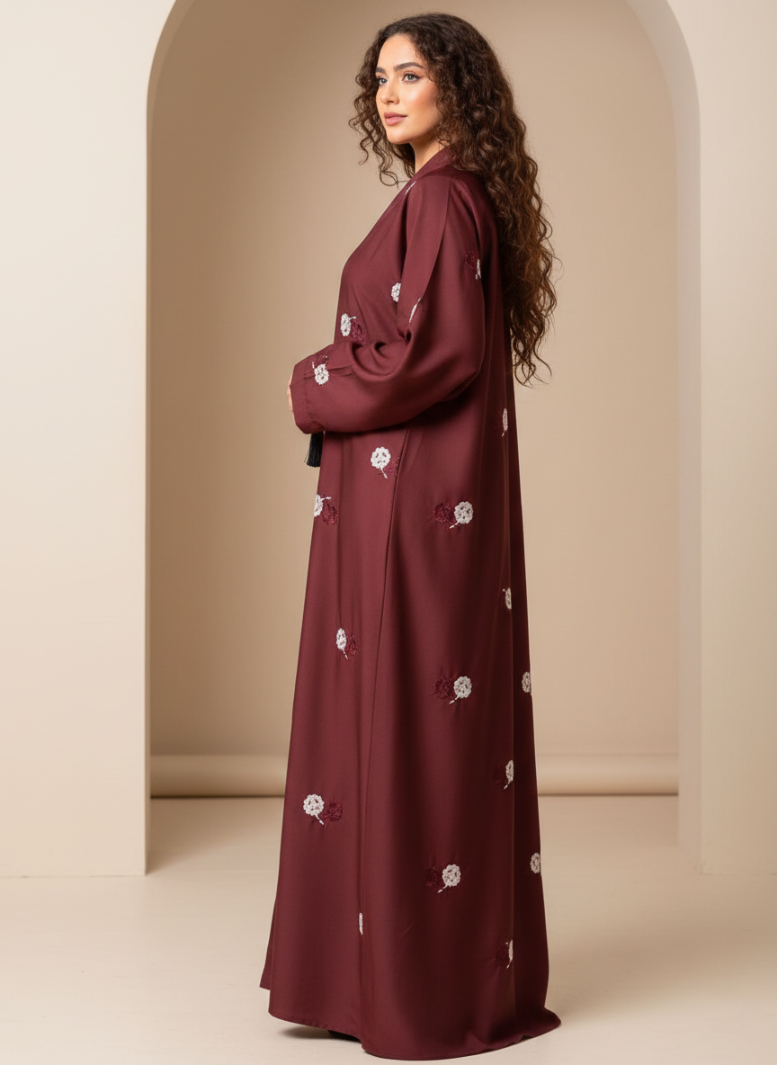 The Lylia Tulip Embroidered Abaya
