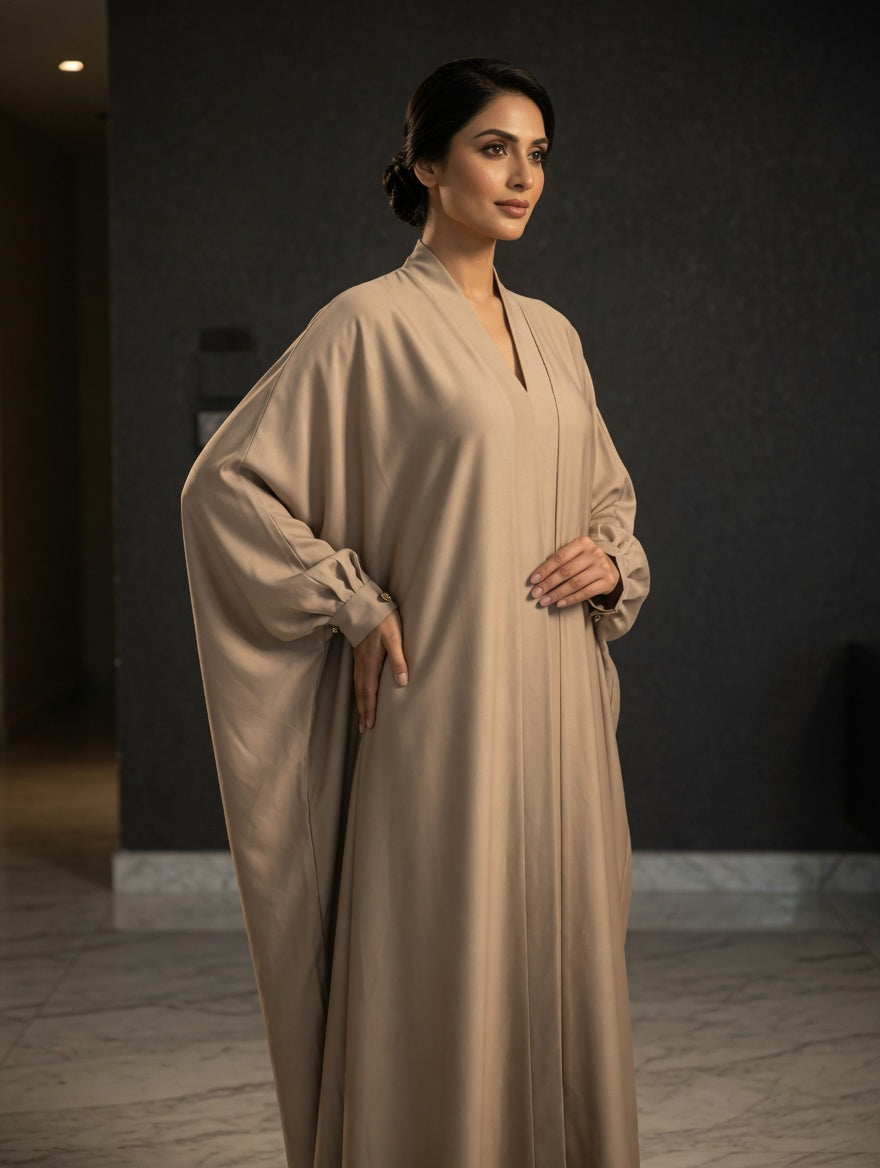 The Sahara Sand Draped Kaftaan-Abaya