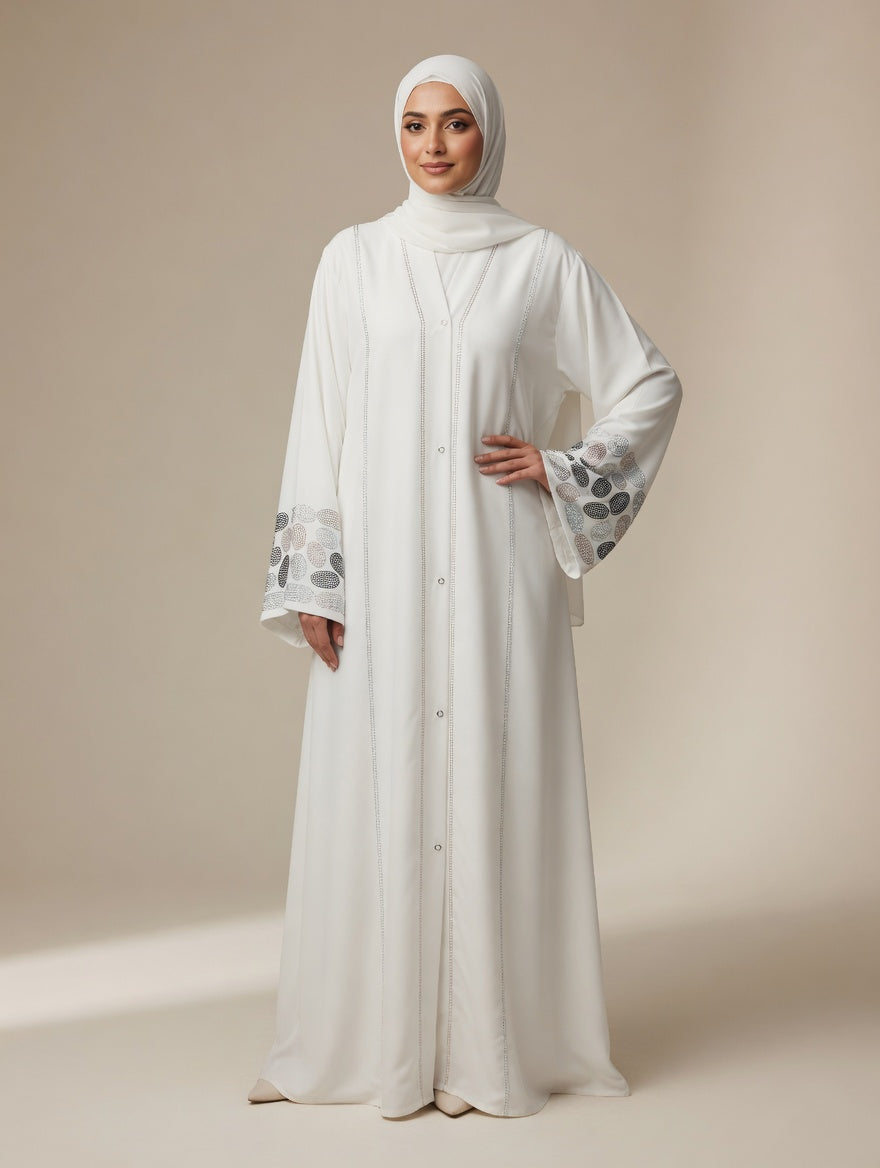The Seraphina Beaded Lumina Abaya + Hijab
