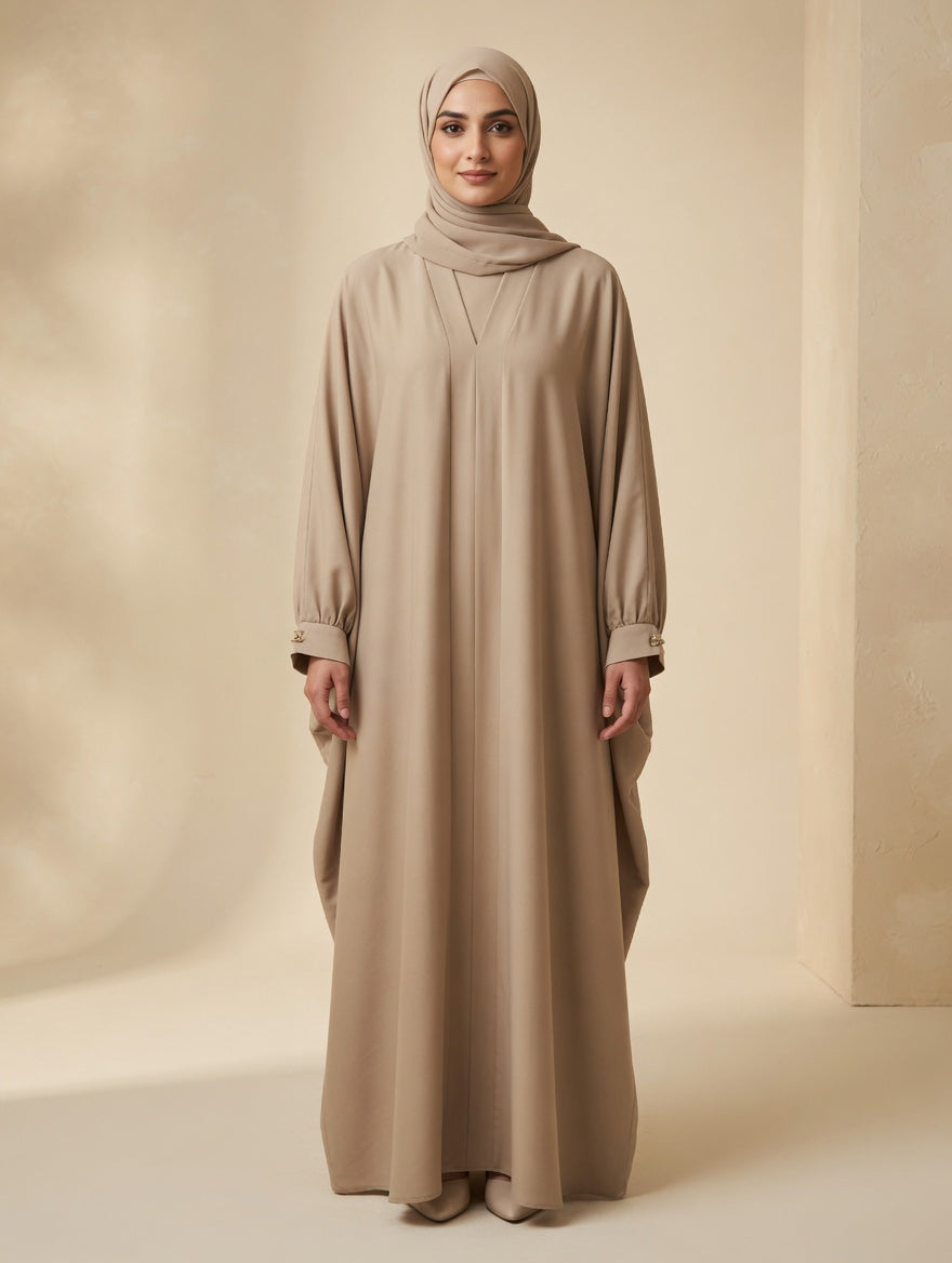The Sahara Sand Draped Kaftaan-Abaya